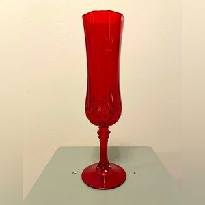 Champagne Flute Longchamp in Red Ruby by CRISTAL D'ARQUES-DURAND discontinued!
